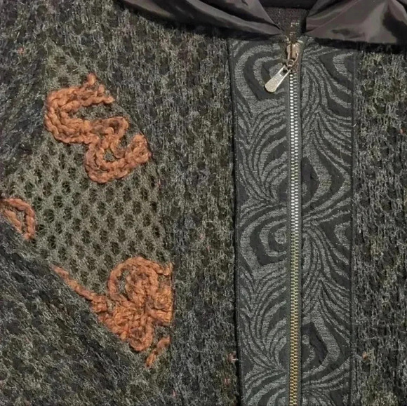 Nicole SABBATTINI lagenlook mixed media delicately soft sweater coat size large - Picture 7 of 10